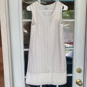 Theodora Positano Lined Eyelet Dress.  Medium. Handmade In Positano, Italy.